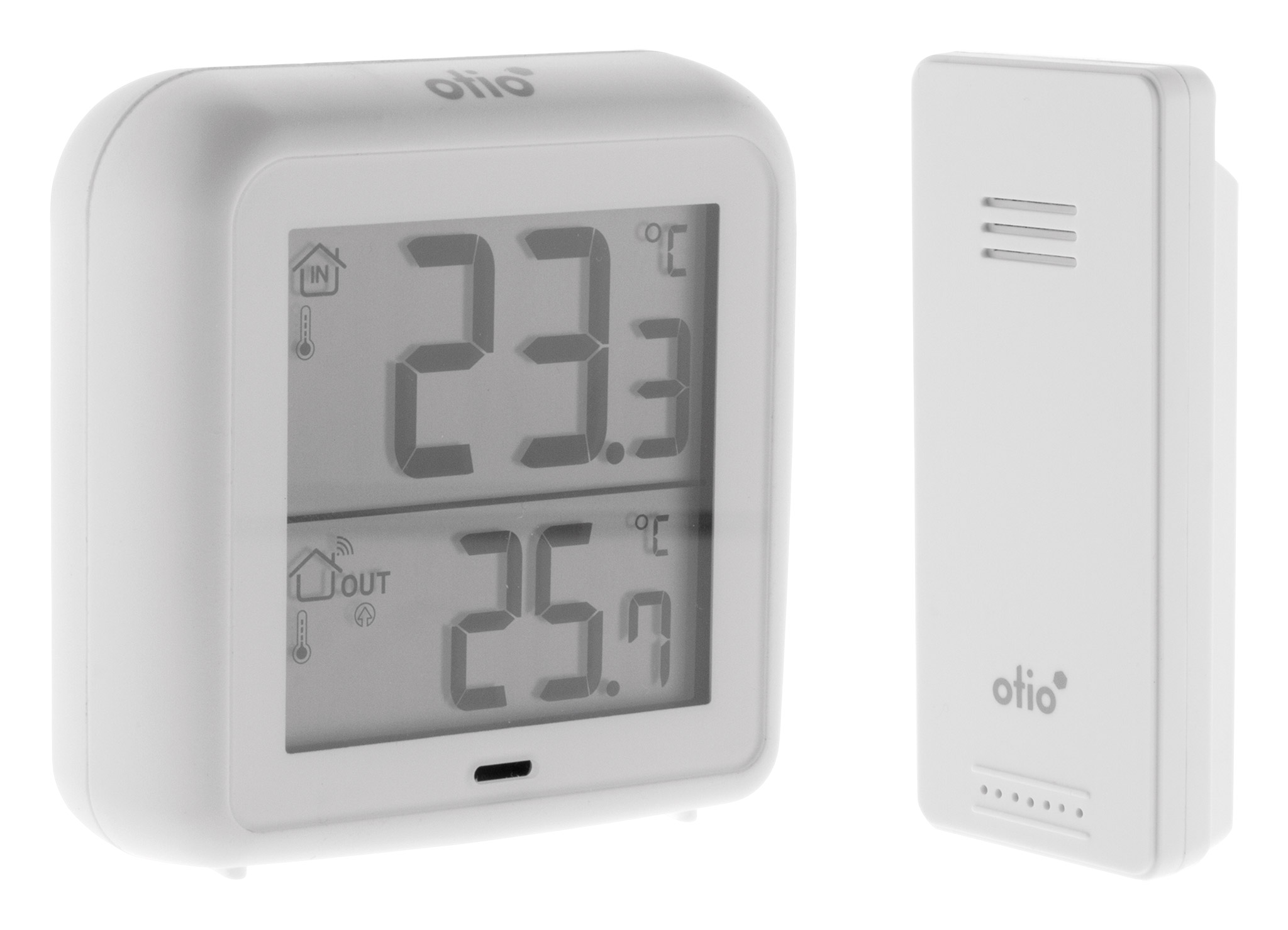 Thermomètre - hygromètre intérieur blanc à piles - otio OTIO Pas